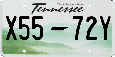 TN license plate X5572Y