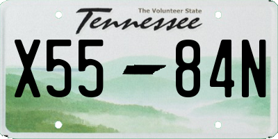 TN license plate X5584N