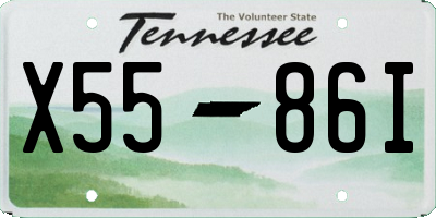 TN license plate X5586I
