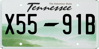 TN license plate X5591B