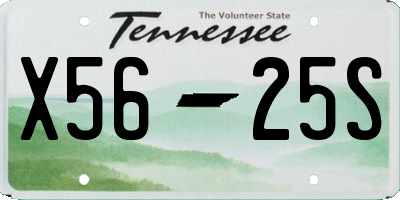 TN license plate X5625S