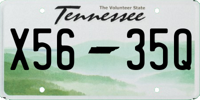 TN license plate X5635Q