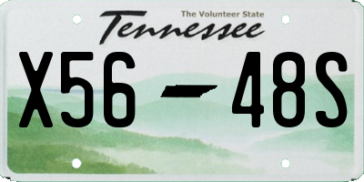 TN license plate X5648S