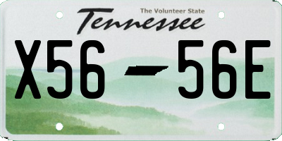 TN license plate X5656E
