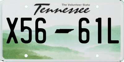 TN license plate X5661L