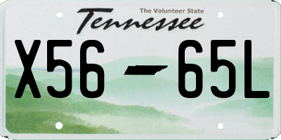 TN license plate X5665L