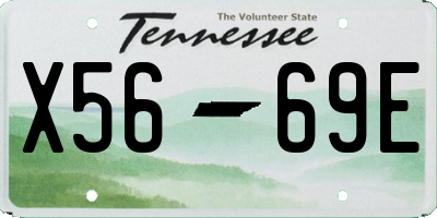 TN license plate X5669E