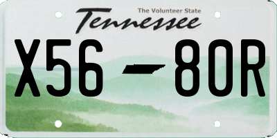 TN license plate X5680R