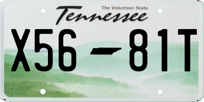 TN license plate X5681T