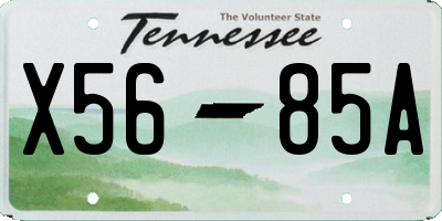 TN license plate X5685A