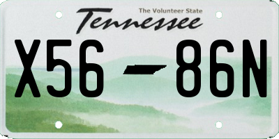 TN license plate X5686N
