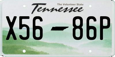 TN license plate X5686P