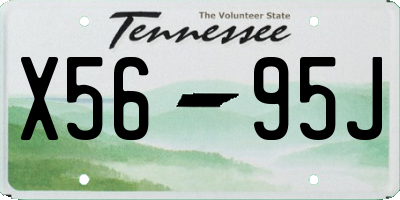TN license plate X5695J