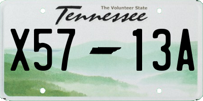 TN license plate X5713A