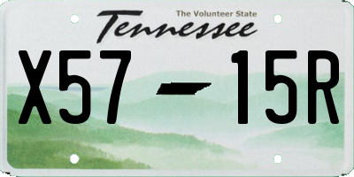TN license plate X5715R