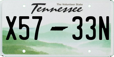 TN license plate X5733N