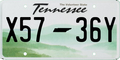 TN license plate X5736Y