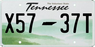 TN license plate X5737T