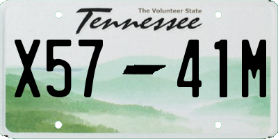 TN license plate X5741M