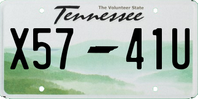 TN license plate X5741U
