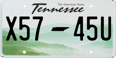 TN license plate X5745U