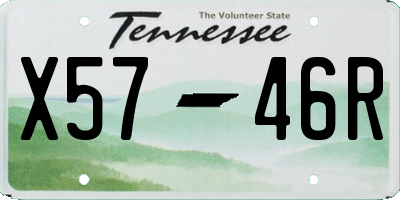 TN license plate X5746R