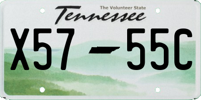TN license plate X5755C