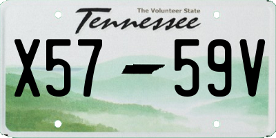 TN license plate X5759V