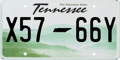 TN license plate X5766Y