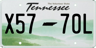 TN license plate X5770L