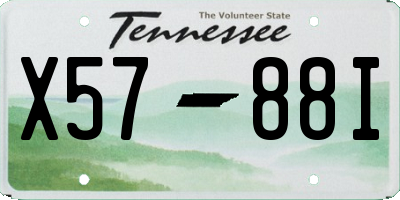 TN license plate X5788I