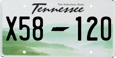 TN license plate X5812O