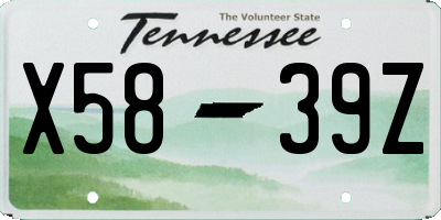 TN license plate X5839Z