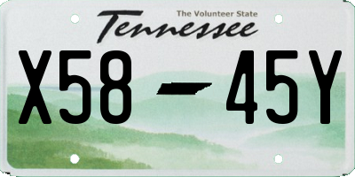 TN license plate X5845Y