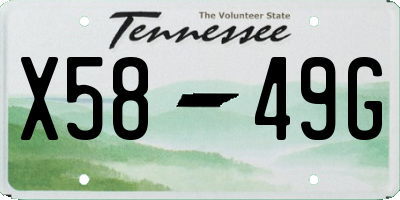 TN license plate X5849G