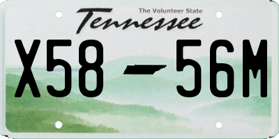 TN license plate X5856M