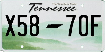 TN license plate X5870F