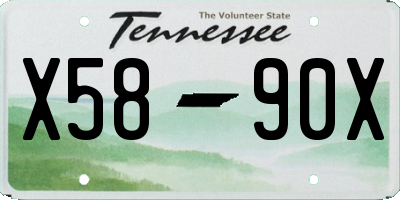 TN license plate X5890X