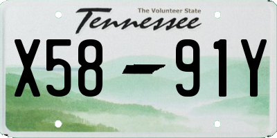 TN license plate X5891Y