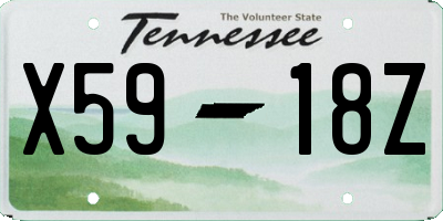 TN license plate X5918Z