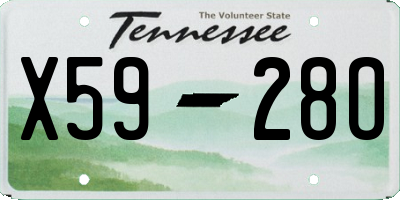 TN license plate X5928O