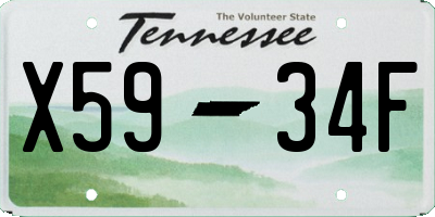 TN license plate X5934F
