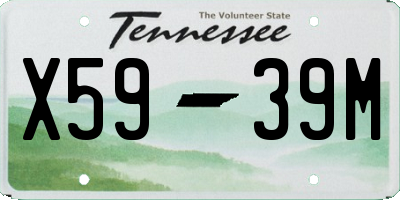 TN license plate X5939M