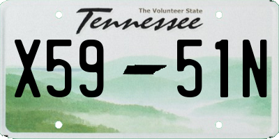 TN license plate X5951N