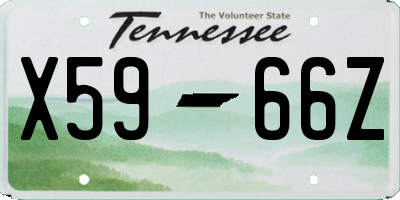 TN license plate X5966Z