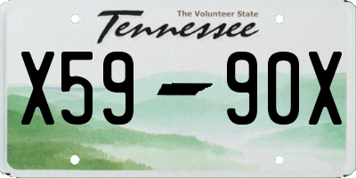 TN license plate X5990X