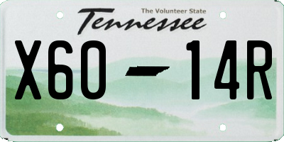 TN license plate X6014R