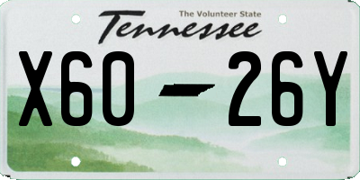 TN license plate X6026Y