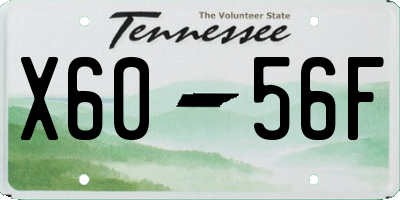 TN license plate X6056F