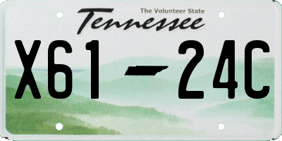 TN license plate X6124C
